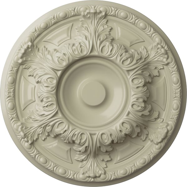 Ekena Millwork Granada Ceiling Medallion (Fits Canopies up to 7 1/8"), Hand-Painted Clear Yellow, 19"OD x 1 1/2"P CM19GACYF - main